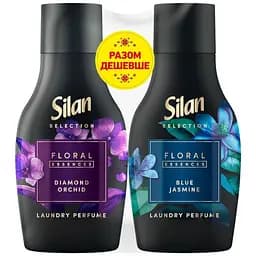 Набір парфумів-кондиціонерів для білизни Silan Diamond Orchid 540 мл + Blue Jasmine 540 мл