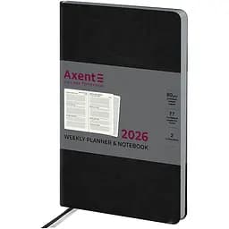Щотижневик Axent 2026 Partner City Soft 125 x 195 мм чорний (8521-26-01-A)