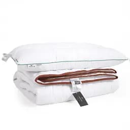 Набір MirSon вовна №9555 Gold Silk Wool літо ковдра 140х205 см + подушка білий (2200010806434)