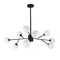 Люстра лофт з білими кулями Levistella 7529806-9 BK+WH