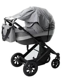 Солнцезащитный навес с окошком для коляски FreeON, grey