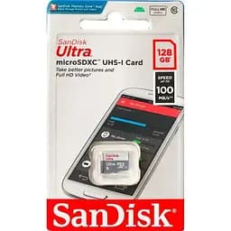 Карта пам'яті SanDisk 128GB microSDXC class 10 UHS-I Ultra (SDSQUNR-128G-GN3MN) - мініатюра 2