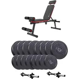 Набір Elitum Titan гантелі з лавою Hop-Sport HS-2040 HB 2х31 кг