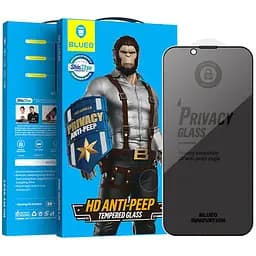 Захисне 2.5D скло Blueo Full Cover Anti-Peep для Apple iPhone 14 Pro Max (6.7) Чорний