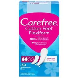 Ежедневные прокладки Carefree Cotton Feel FlexiForm 30 шт. (3574661257044)