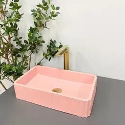 Умивальник VBI Florentia pink matt накладний VBI-015005, Цветной