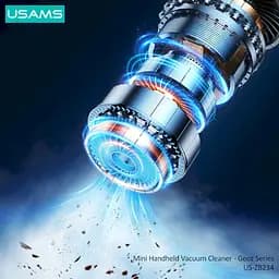 Портативний пилосос Usams US-ZB234 Mini Geoz Series 6000Pa 7800mAh White - мініатюра 3