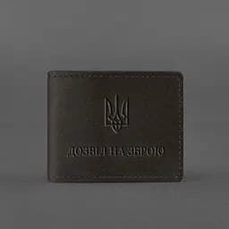 Шкіряна обкладинка для дозволу на зброю темно-коричнева - мініатюра 6