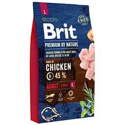 Сухой корм для собак больших пород Brit Premium Dog Adult L с курицей 8 кг