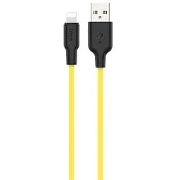 USB Cable Hoco X21 Plus Fluorescent Lightning Yellow 1m