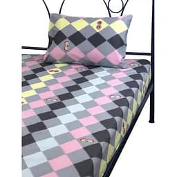 Набор Руно простынь 143х215 + наволочка 50х70-1 шт "Owl ромб" сатин 12.137_Owl ромб