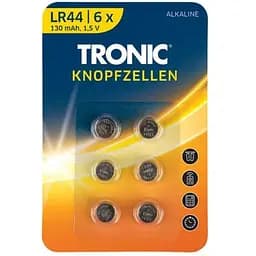Батарейки таблетки LR 44 6 шт. TRONIC Alkalines 1,5 V