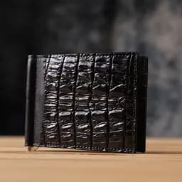 Затискач з натуральної шкіри крокодила Crocodile Leather 12х 8.5 см acs0032266 - мініатюра 9