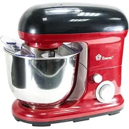 Планетарний міксер-тестоміс Domotec MS-1367 зі знімною нержавіючою чашею 5 л та трьома насадками 1500W червоний (2444_22073)