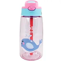 Детский поильник Mega Zayka MGZ-0303-4 Морские обитатели Кит с трубочкой 480 мл