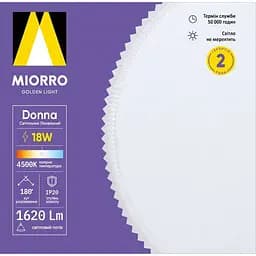 Світильник панельний Miorro LED Donna 18W 150х40 мм білий (51-312-001) - мініатюра 2