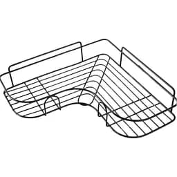 Полка настенная Stenson TD01323 угловая 26.5x26.5x6 см черная (25480)