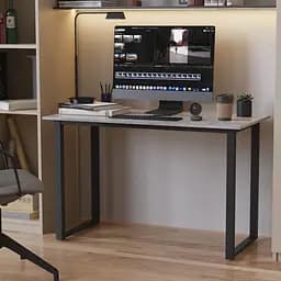 Стіл письмовий Кнап 2 Ferrum-decor 750x1400x600 Чорний метал ДСП Бетон 16 мм (FRD-106408)