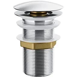 Донний клапан для умивальника Corsan click-clack без переливу хром MUKK CHROM, Хром