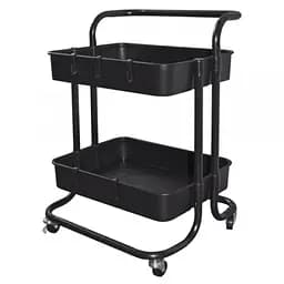 Етажерка на колесах Stenson 43х36х48 см чорна (25854)
