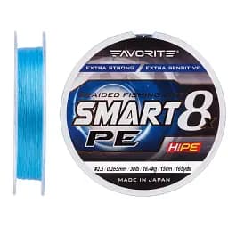 Шнур Favorite Smart PE 8x 150м (sky blue) 2.5/0.265 мм 30 lb/16.4 кг