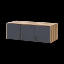 Антресоль Doros Ронди Дуб Артизан/Графит 3 ДСП 121х52х41 (80737822)