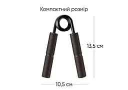 Кистьовий еспандер EasyFit Hand Grip PRO 159 кг чорний (350 lb) - мініатюра 2