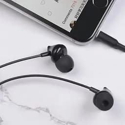 Дротові навушники вакуумні з мікрофоном чорні 3.5mm Hoco M60 Perfect Sound Universal 1.2m - мініатюра 2