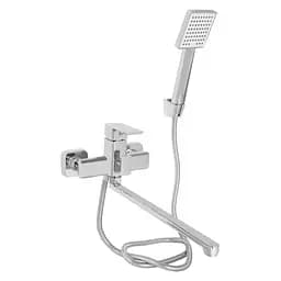 Змішувач для ванни Lidz Dozorca 005 з поворотним виливом (з душовим гарнітуром) (k35) LDDOZ005CRM45405 Chrome