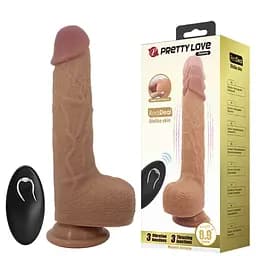 Вібратор на присосці PRETTY LOVE - Tommy 8,9'' Light Brown, 3 vibration functions 3 PRETTY LOVE BW-008113W 98740