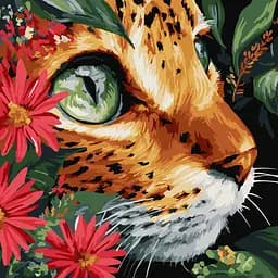 Набор для росписи по номерам Бездонные глаза, Ideyka, 40x40 см, КНО6792