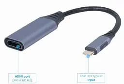 Перехідник Cablexpert USB Type-C - HDMI (M/F), 0.15 м, Black (A-USB3C-HDMI-01) - мініатюра 2
