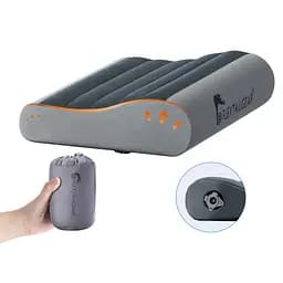 Подушка надувна Flextail Zero Pillow сіра - анатомічна - мініатюра 2