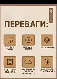Електрична сушарка для взуття та грілка-масажер для ніг 3 в 1 XL1146, 400 Вт - мініатюра 5