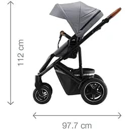 Прогулянкова коляска Britax-Romer Smile III Fossil Grey, темно-сіра (2000036114) - мініатюра 7
