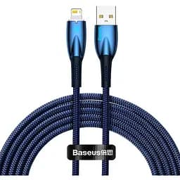 Кабель Baseus Gli ммer Series Fast Charging Data Cable USB to iP 2.4A 2 м блакитний