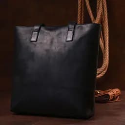 Вінтажна шкіряна сумка жіноча Shvigel 16347 чорна - мініатюра 10