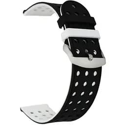 Подвійний ремінець з перфорацією для годинника Samsung Galaxy Watch 3 45 мм (SM-R840) Black White