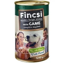 Влажный корм для собак Fincsi Vad с дичью 1240 г