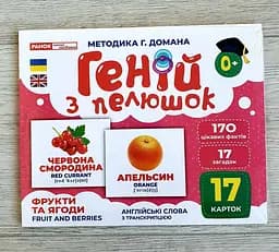 Карточки Домана Гений с пеленок. Фрукты и ягоды. Демонстрационный материал 10107195У