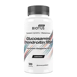 Глюкозамін Хондроїтин МСМ Glucosamine Chondroitin MSM Biotus 120 таблеток