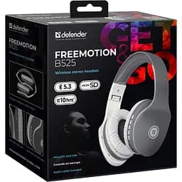 Гарнітура Defender FreeMotion B525 Bluetooth + 3.5 мм White-Gray (63527)