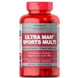 Мультивітаміни Puritans Pride Myology™ Ultra Man™ Sports Multivitamins 90 Coated Caplets