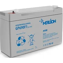 Акумулятор Merlion AGM GP690F1 6V 9Ah - мініатюра 2
