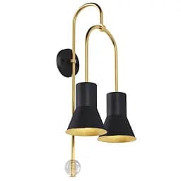 Настінний світильник, бра ARCH PikArt арт. 9302 золотий/чорний 2 шт