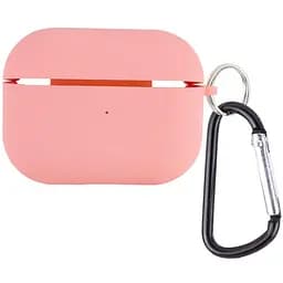 Силиконовый футляр с микрофиброй для наушников Airpods Pro 3 Розовый / Pink