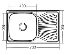 Мийка кухонна ZERIX Z7848-08-180E satin (ZX1604) - мініатюра 2