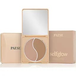Бронзер-палетка Paese Self Glow Bronzer Light 2 в 1, 6 г - мініатюра 2