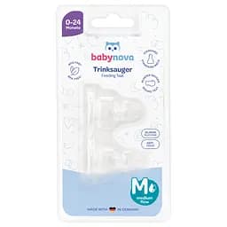 Силиконовая соска Baby-Nova, круглая, для молока, 0+ мес., 2 шт. (3961150)