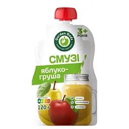 Пюре фруктове Garden Gadz Смузі яблуко-груша гомогенізоване стерилізоване 120 г 